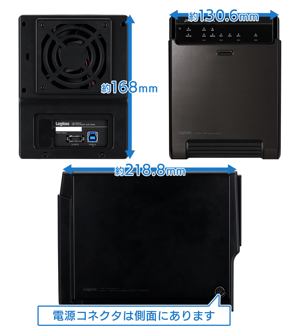 HDDケース 3.5インチ 4BAY 外付け RAID機能なし USB3.1(Gen1) / USB3.0