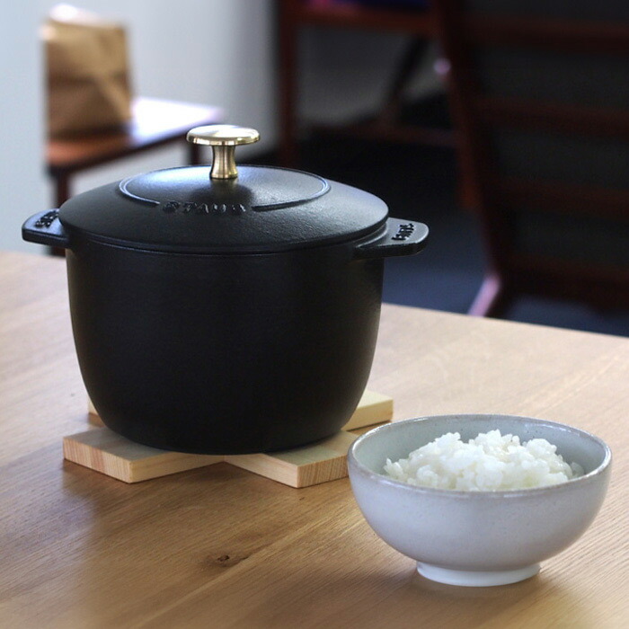 ストウブ ラ ココット デ ゴハン M 16cm ブラック / staub | 食器と