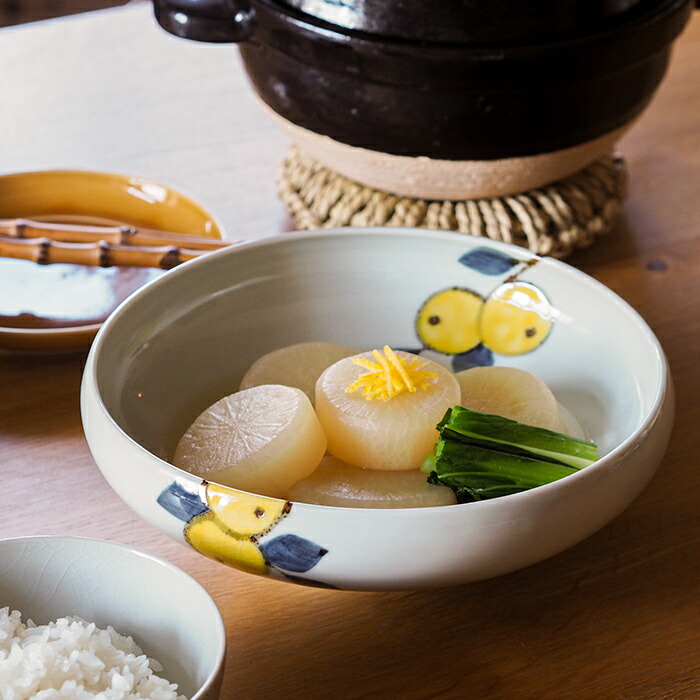 徳永遊心窯 色絵 みかん 7寸鉢 | 食器と料理道具の専門店「プロキッチン」