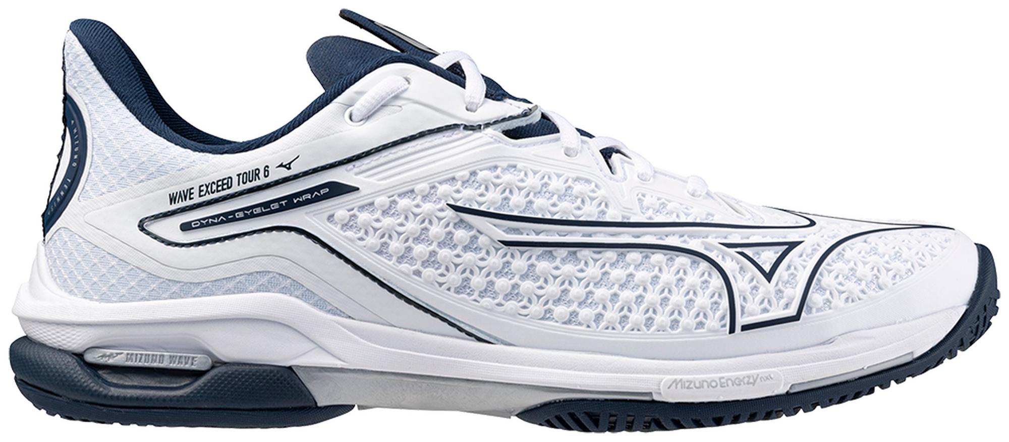 Mizuno Wave Exceed Tour 6 AC Men Tennis Shoes [White/Dress Blue