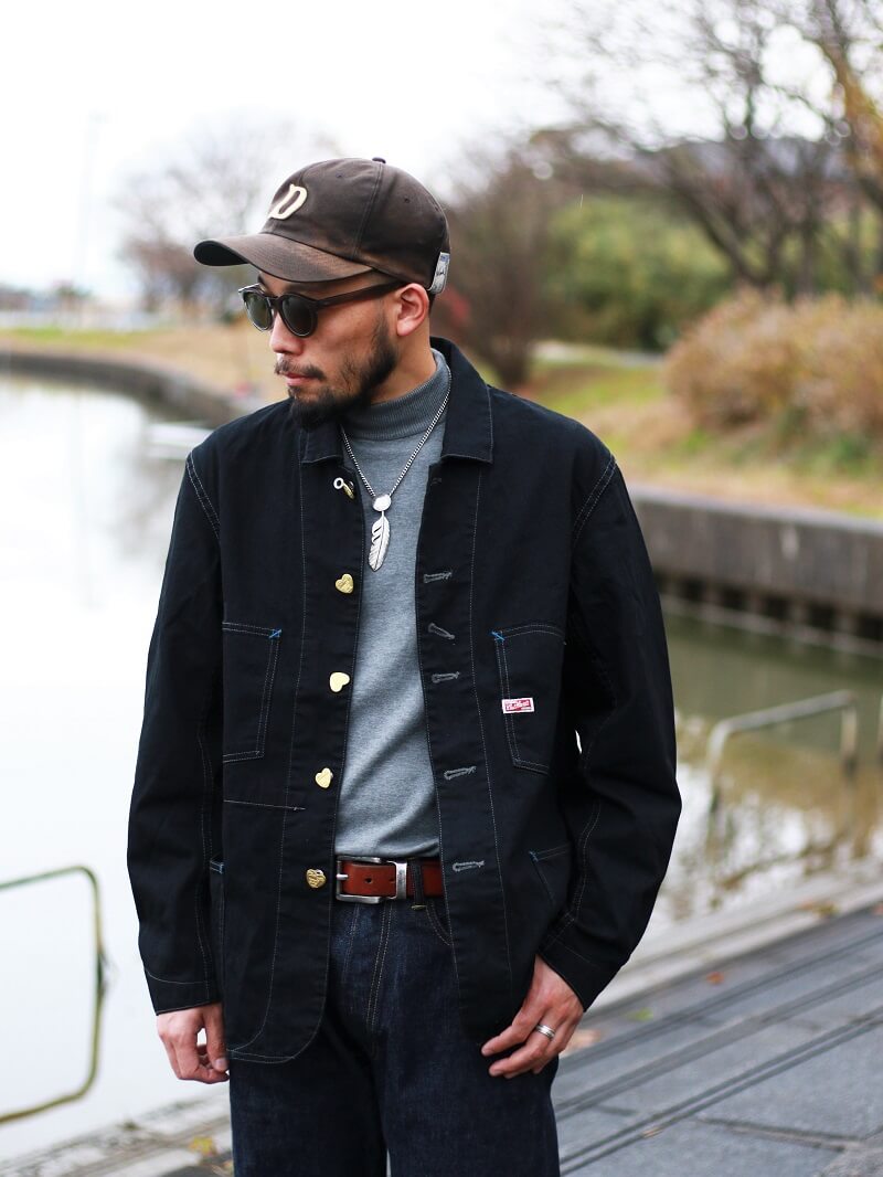 TCB jeans TCBジーンズ Cathartt Chore Coat Black/Black キャット