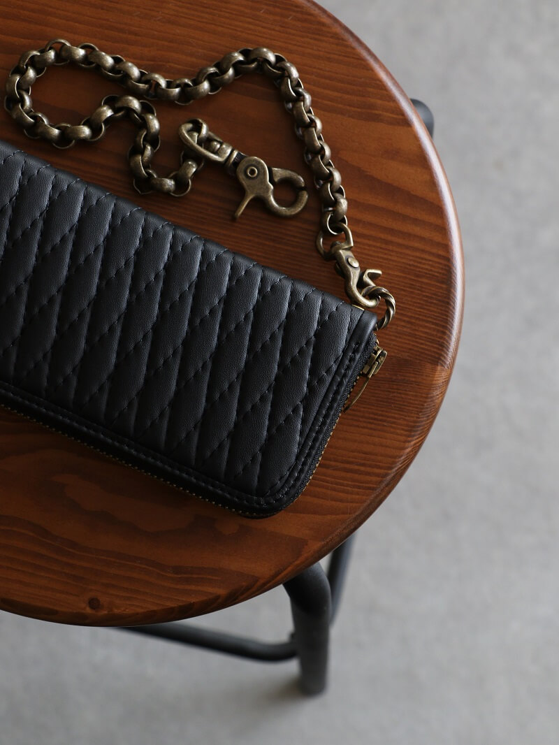 BACKDROP Leathers バックドロップレザーズ ZIP WALLET -TWIST RING