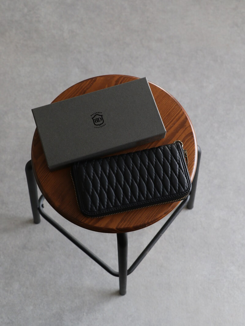 BACKDROP Leathers バックドロップレザーズ ZIP WALLET -TWIST RING