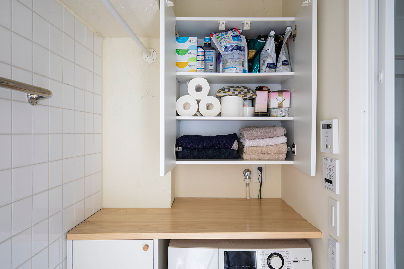 オーダー吊り戸棚 開き扉 バーチ W910～1350 | KB-KC024-19a-G183