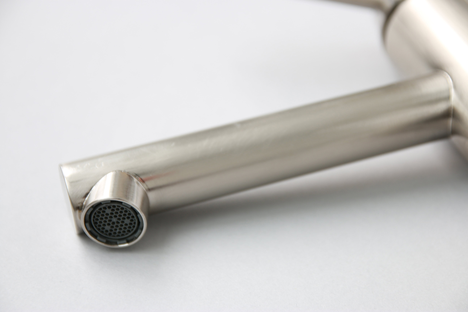 ニッケルサテン水栓 ストレート混合栓ショート | KB-TP005-02-G141