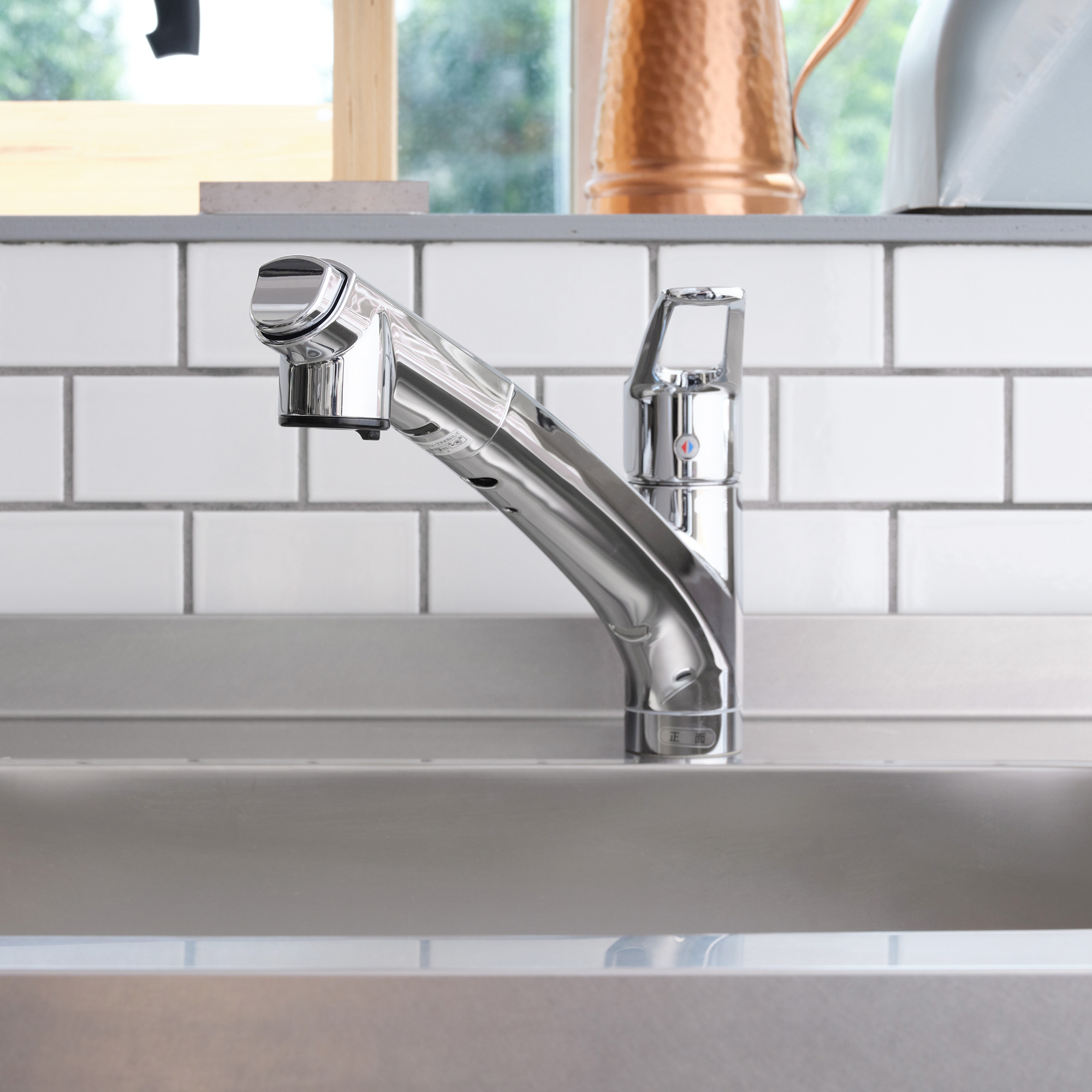 クロームメッキ水栓 シングルシャワー混合栓 | KB-PT002-09-G245