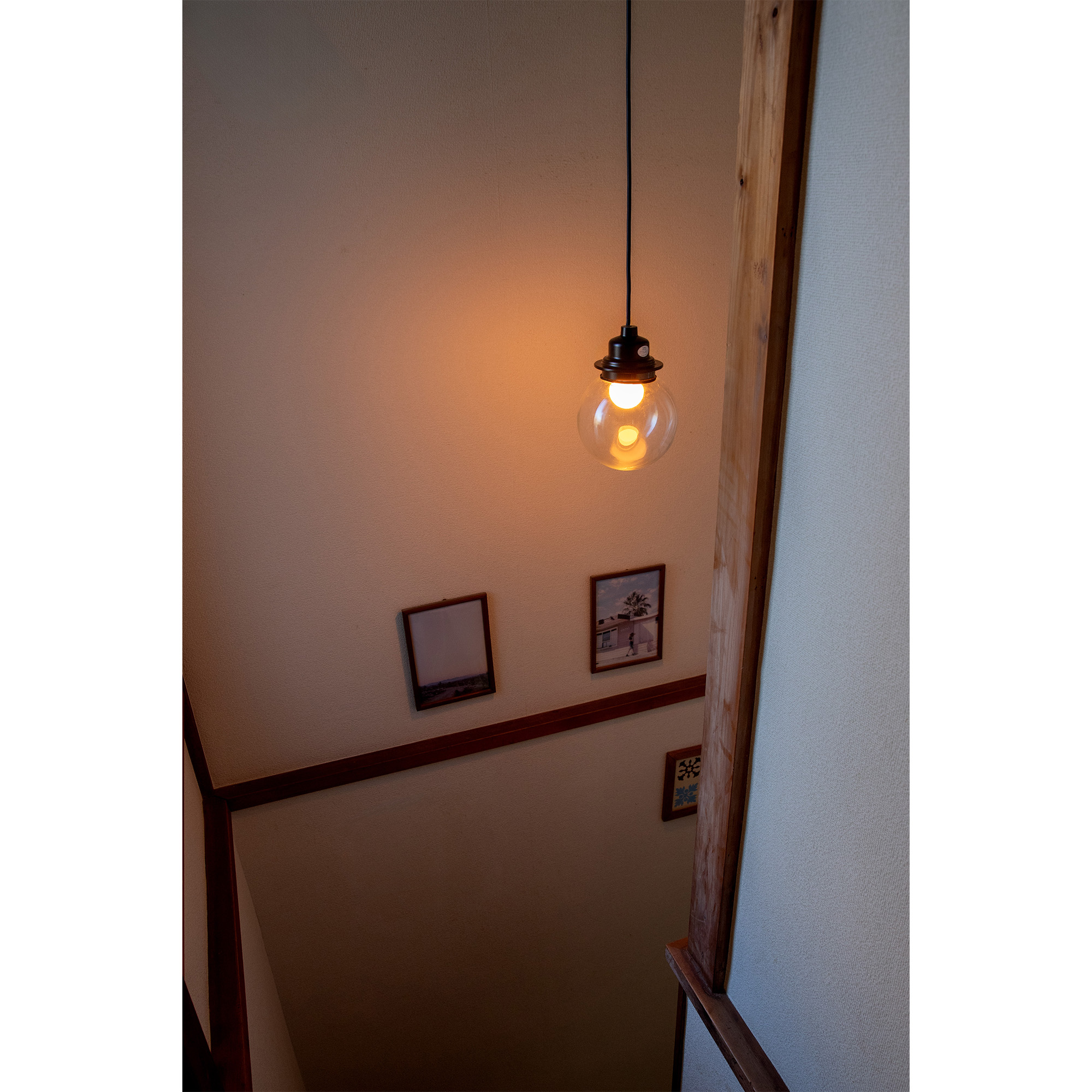 ガラスボール照明 クリア×ブラック | LT-PD002-01-G141 | ペンダント