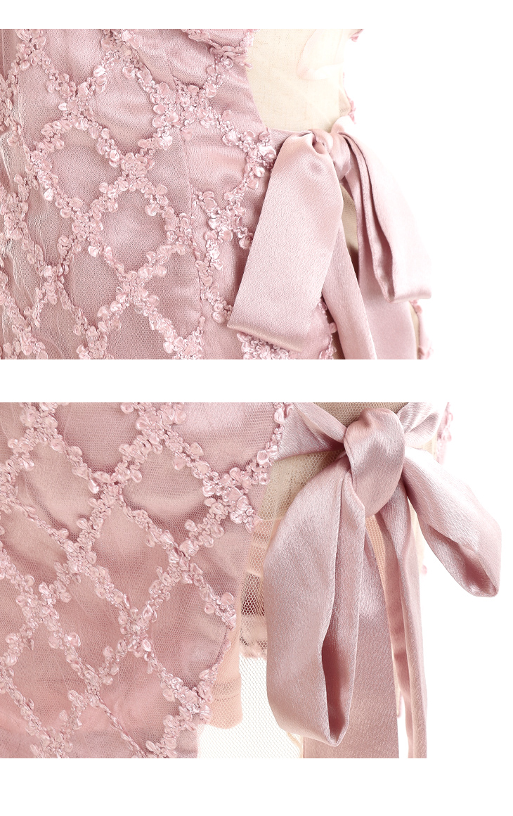 XS～Lサイズあり】ジュエリー×リボンタイトミニキャバドレス(fm2160)