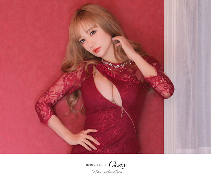 XS～Lサイズあり】ジッパー×ストレッチタイトミニキャバドレス(GL2203)