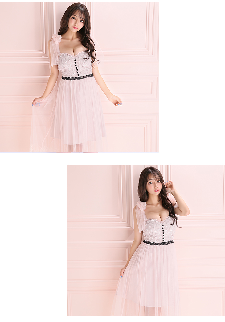 ガーリーリボン×チュールマキシキャバドレス(fm2206)