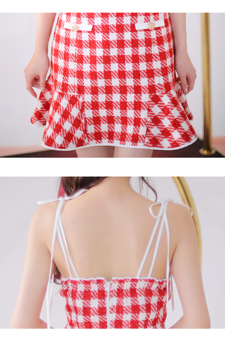 ROBE de FLEURS × sugar 【XSサイズあり】メリーチェックセットアップ