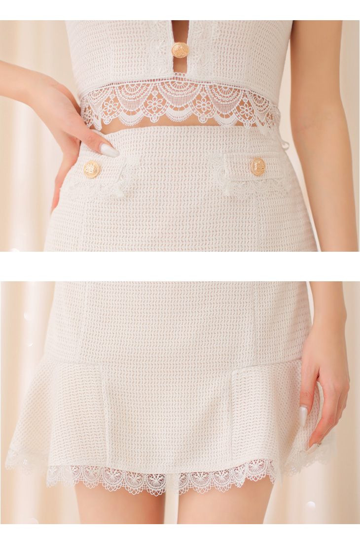 XSサイズあり】フロントゴールドボタンオープンセットアップキャバ