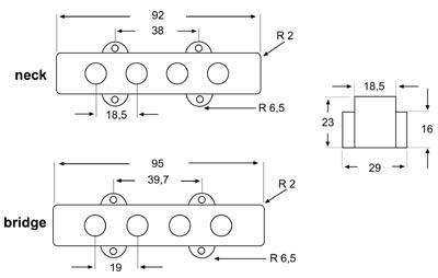 Delano JMVC 4 FE/M2 | Delano | Bass Pickups | Pickups and Pickup