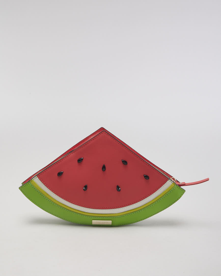 Kate Spade Make a Splash Watermelon Leather Clutch Bag - O/S – Rokit