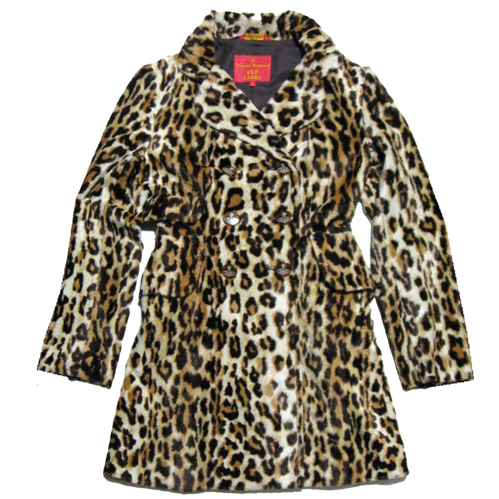 Vivienne Westwood RED RABEL Leopard Faux Fur Coat ヴィヴィアン