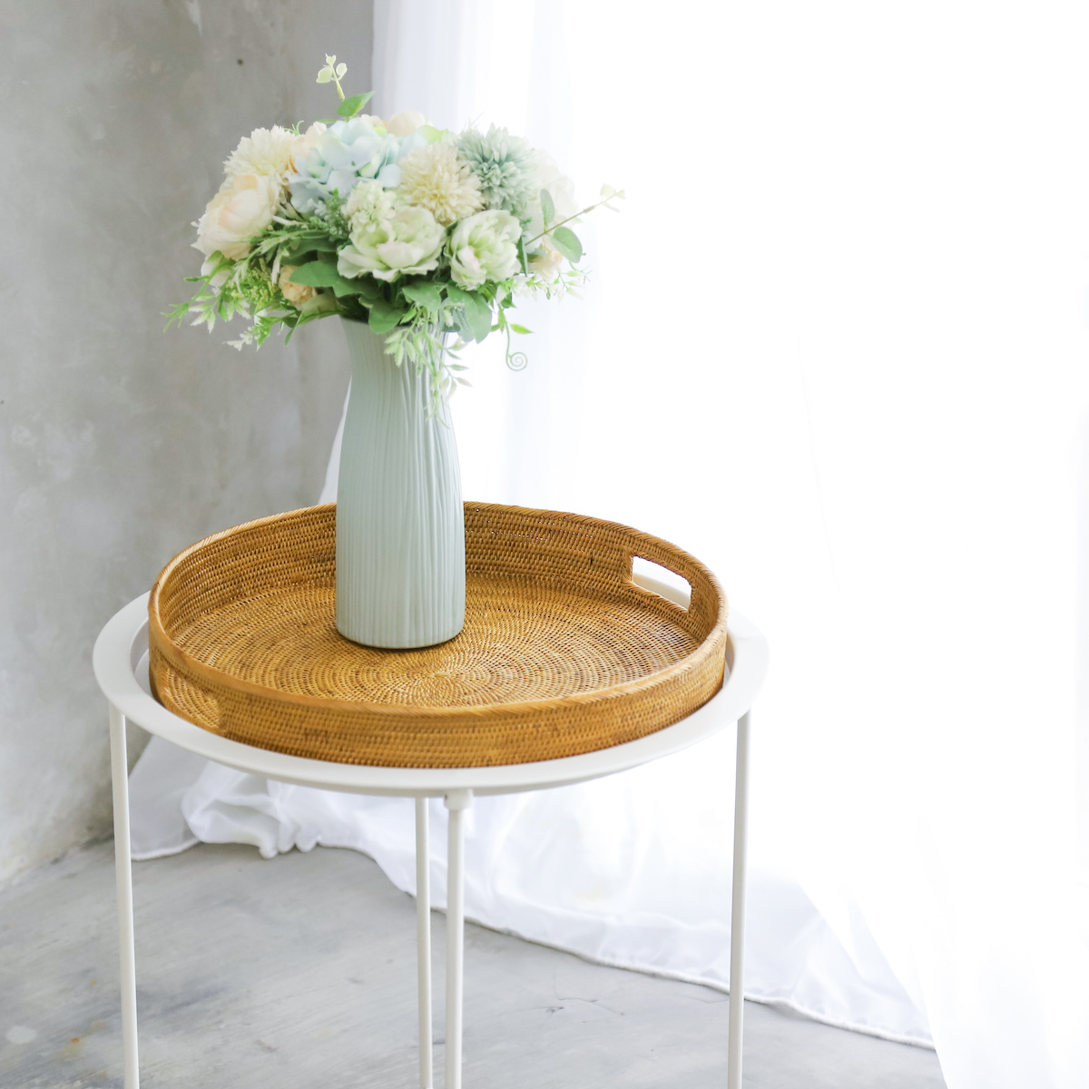 両手で持つお盆Mサイズ (TRY344) Rosily(ロージリー) バリ島 アタかご雑貨