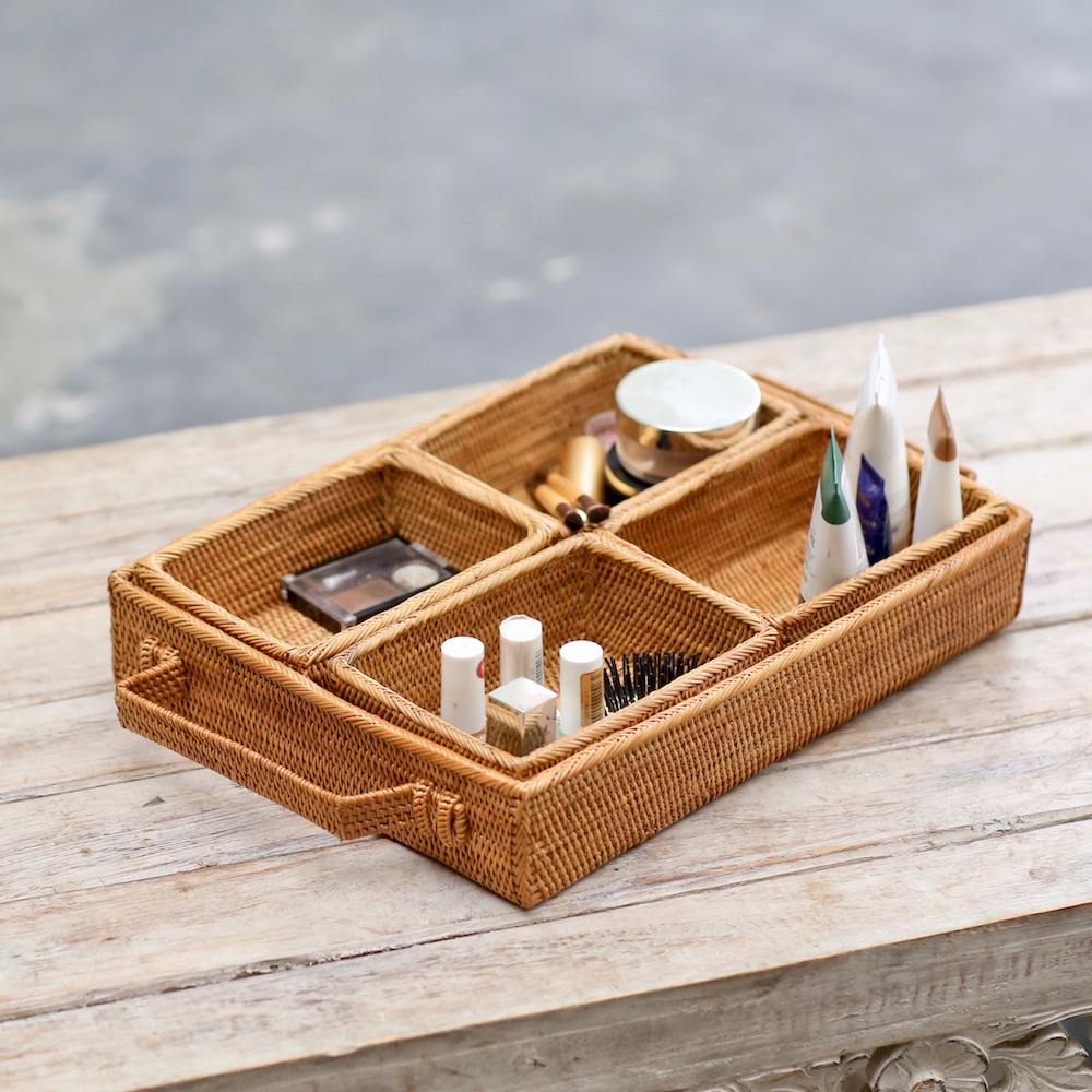 トレイ5点セット (TRY314) Rosily(ロージリー) バリ島 アタかご雑貨