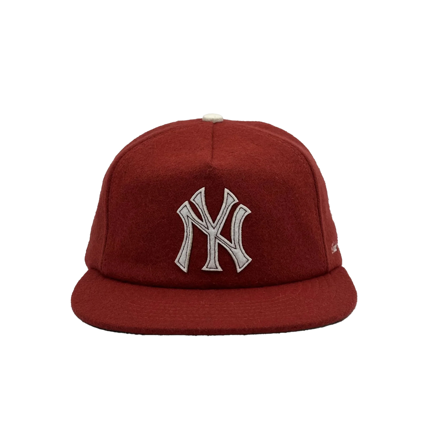 Uncle Jay's Vintage New York Yankees Melton Wool Cap - Brick Red
