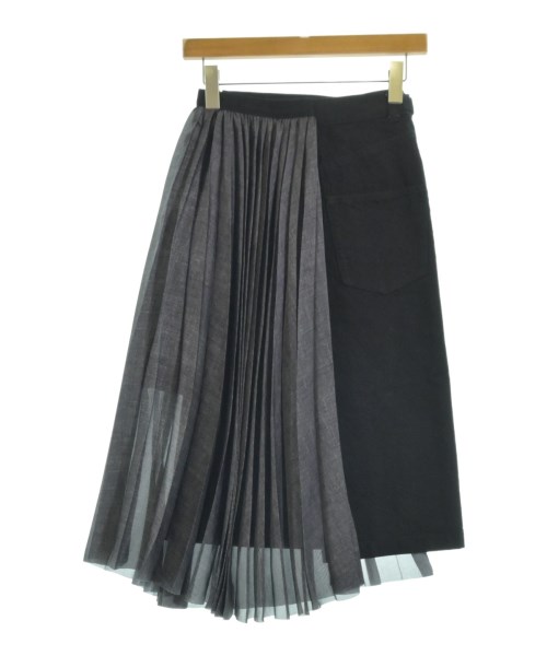 sacai（サカイ）ひざ丈スカート 黒 サイズ:0(XS位) レディース