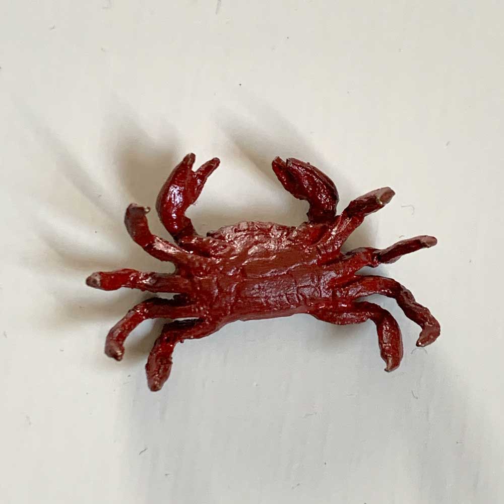 楽天市場】ミニチュア 置物 飾り フィギュア 銅製蝋型 蟹（カニ）小 赤