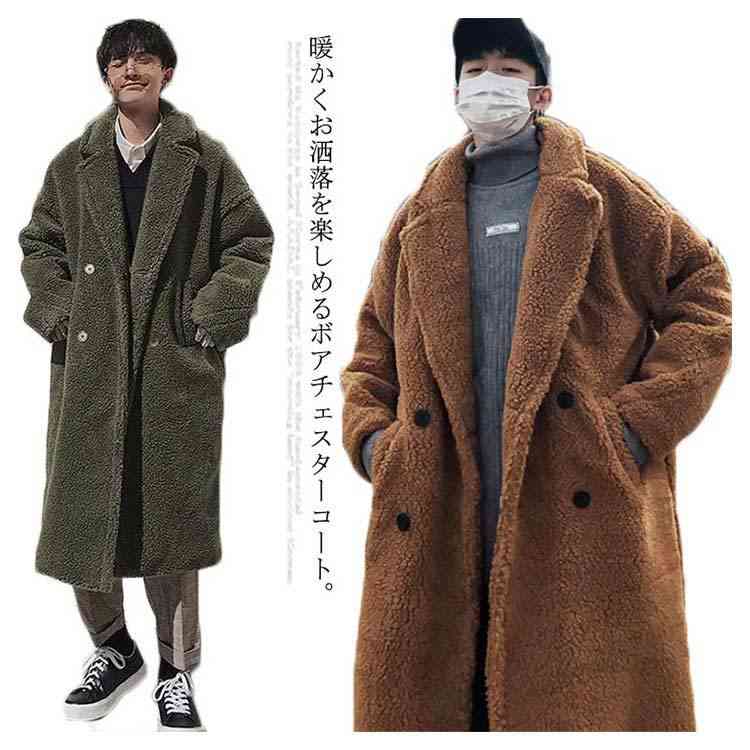 楽天市場】ボアコート チェスターコート メンズ ロングコート オーバー