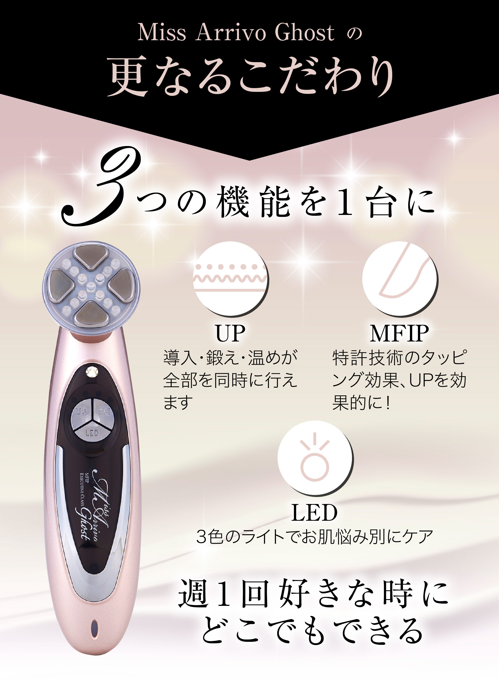 楽天市場】全品ポイント20倍！美顔器【A. GLOBAL公式】Miss Arrivo