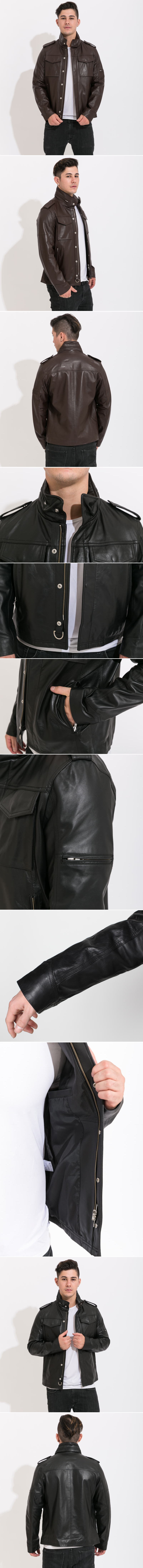 楽天市場】Freedom 革ジャン メンズ ラムレザー M-65タイプ レザー