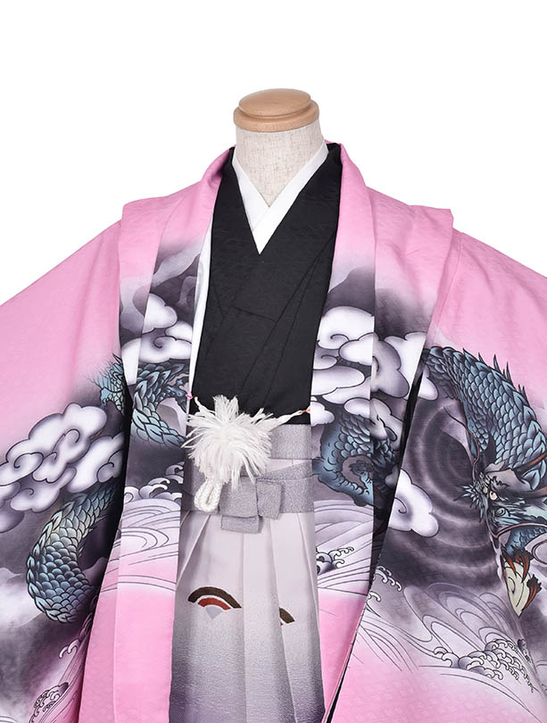 楽天市場】【七五三レンタル】(5歳袴）ピンク龍 5歳男児 袴羽織り