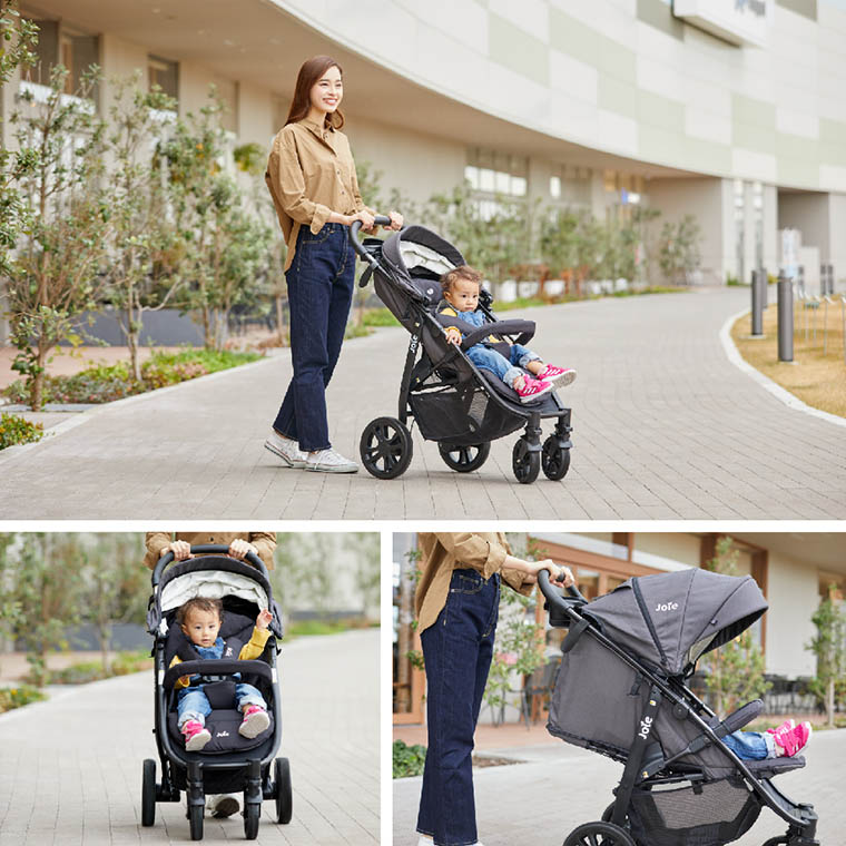 joie ベビーカー ライトトラックス4(レインカバー付き) 最速2秒で