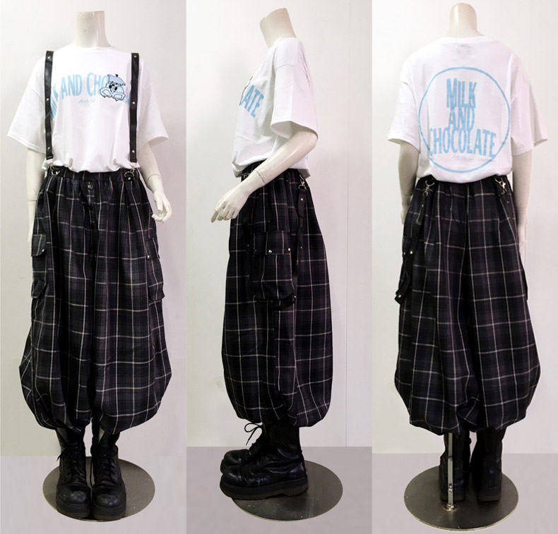 glamb gb17sm/po2 ティモシーサルエルパンツ　サスペンダー サスペンダーカーゴサルエルパンツ<BR>原宿 キングリーマスク