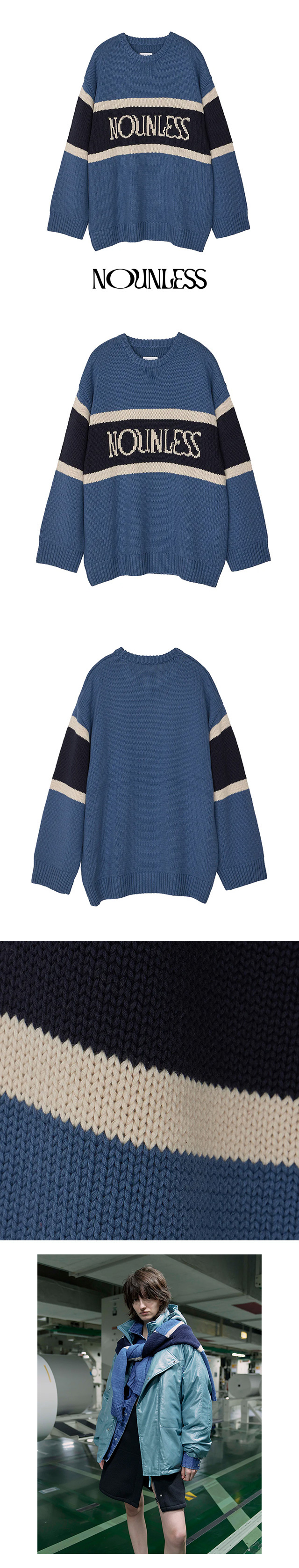 楽天市場】ナウンレス NOUNLESS ナウンレス クラシック ロゴニット