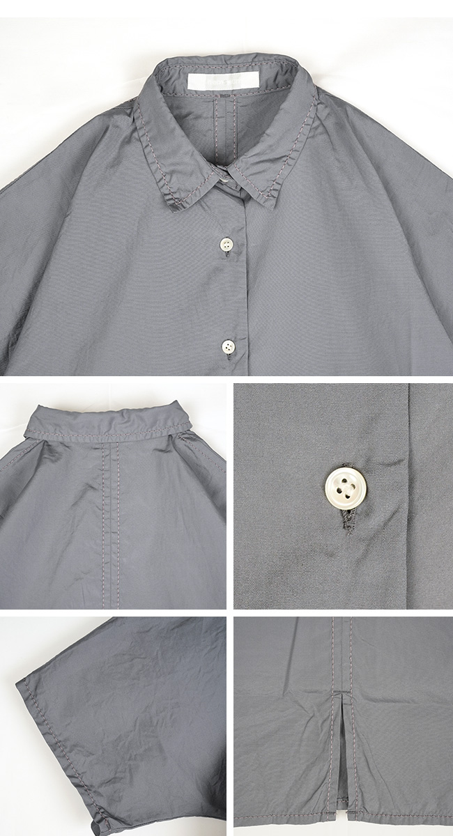 楽天市場】homspun ホームスパン 100/2ブロード シャツカラー ブラウス