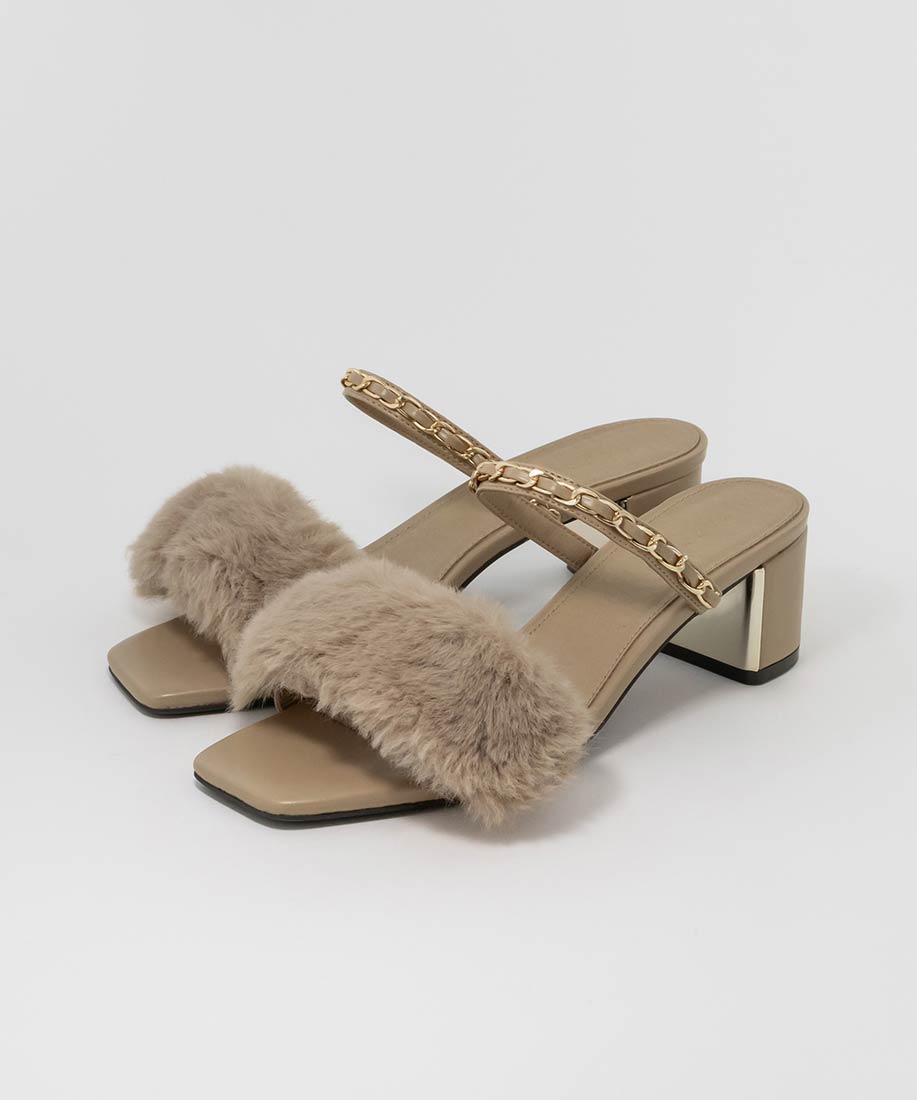 SALE】2WAY ファーベルトミュールサンダルRANDA公式サイト