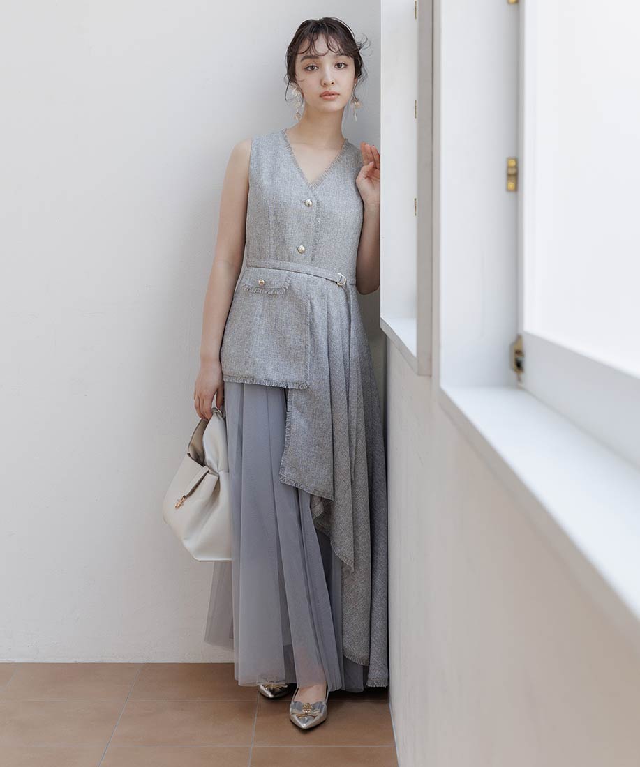 チュールレイヤードジャケットワンピースRANDA公式サイト