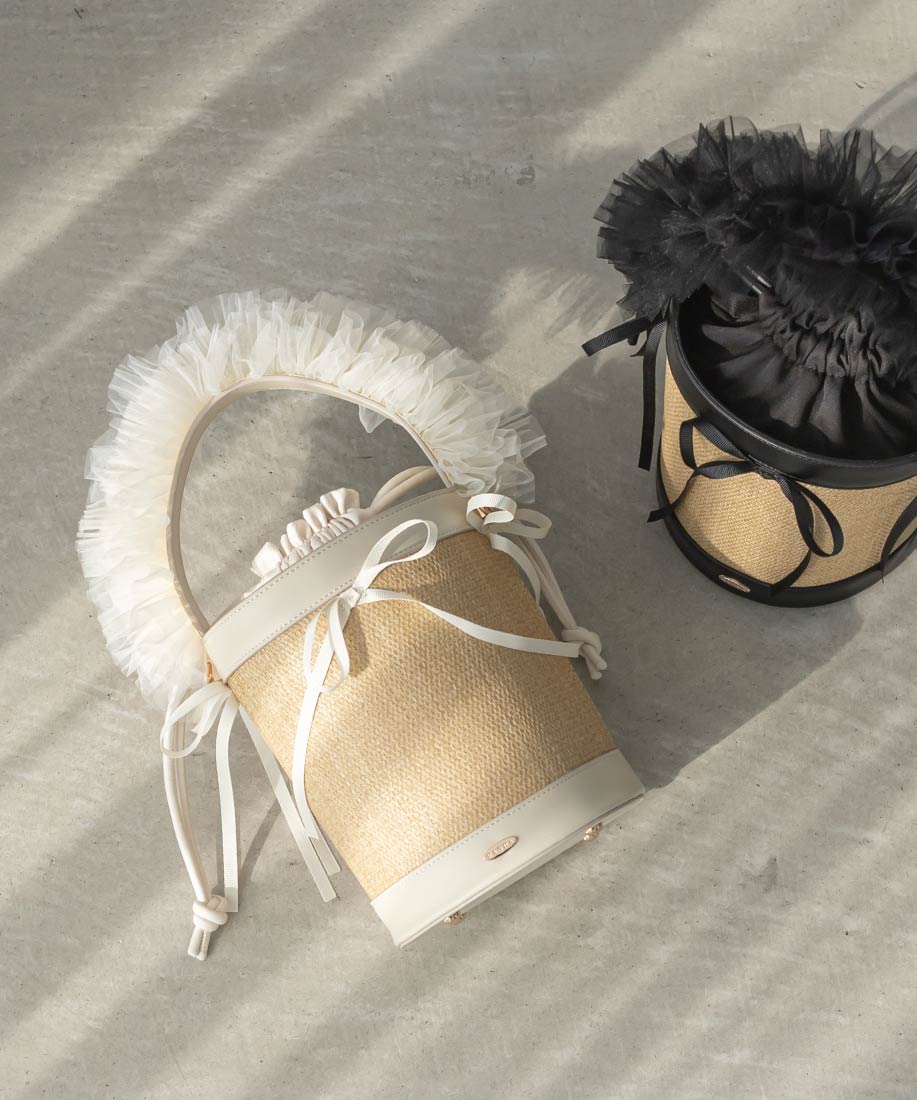 2WAYチュールフリルハンドルカゴバッグRANDA公式サイト