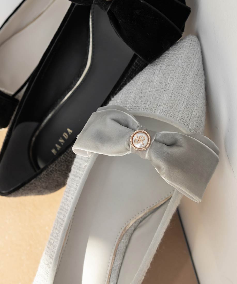 SALE】ベロアリボンクラシカルフラットパンプスRANDA公式サイト