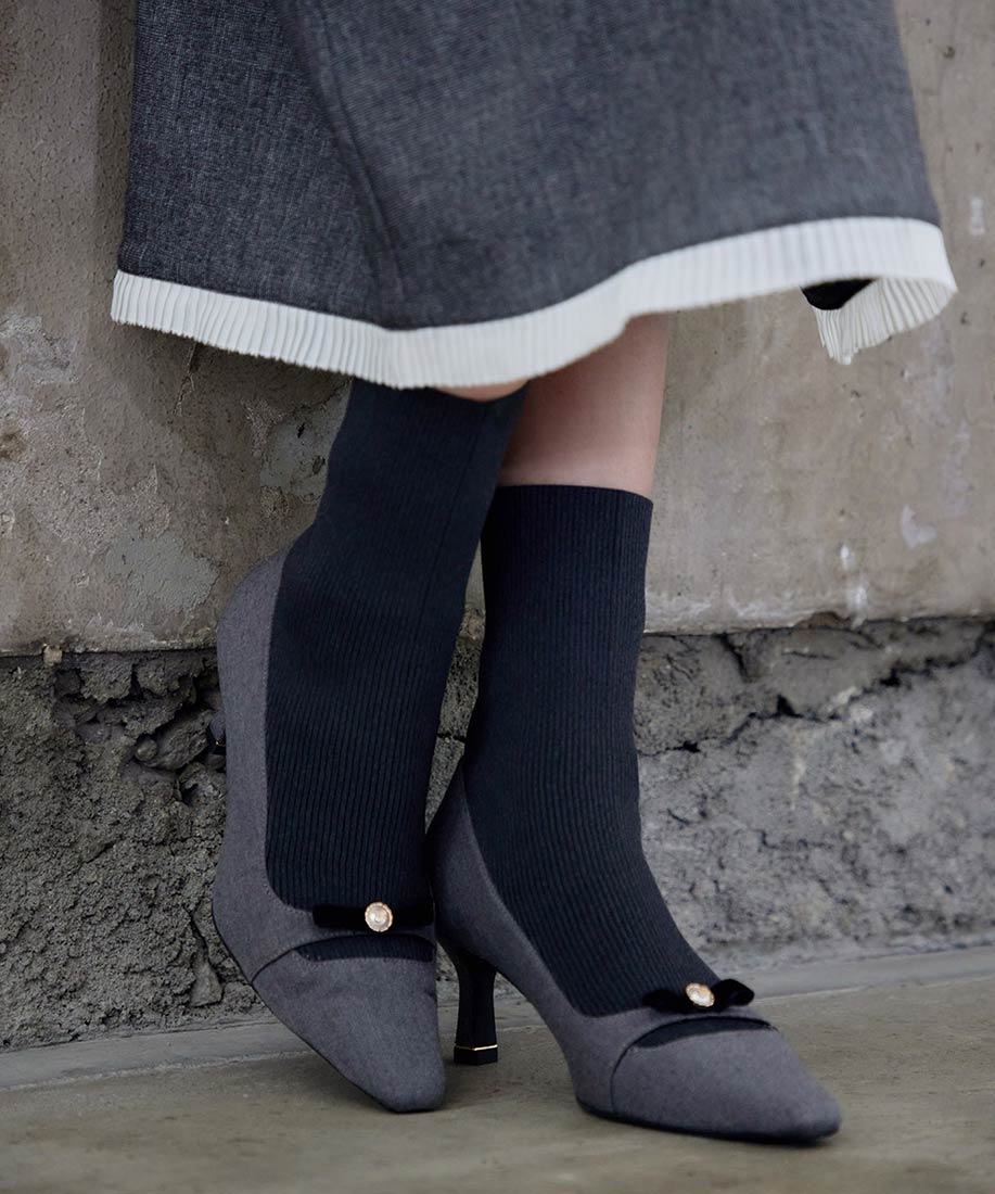 SALE】パールリボンニットドッキングブーツRANDA公式サイト