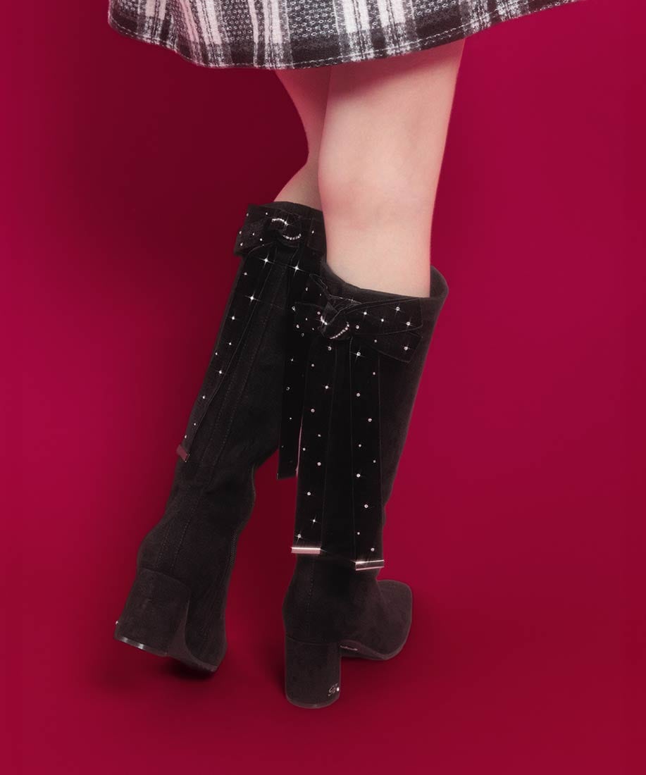 SALE】【Holiday Collection】晴雨兼用 2WAY ビジューベロアリボン