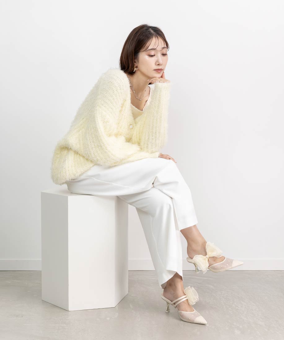 HEART COLLECTION】シフォンリボンハートミュールパンプスRANDA公式サイト