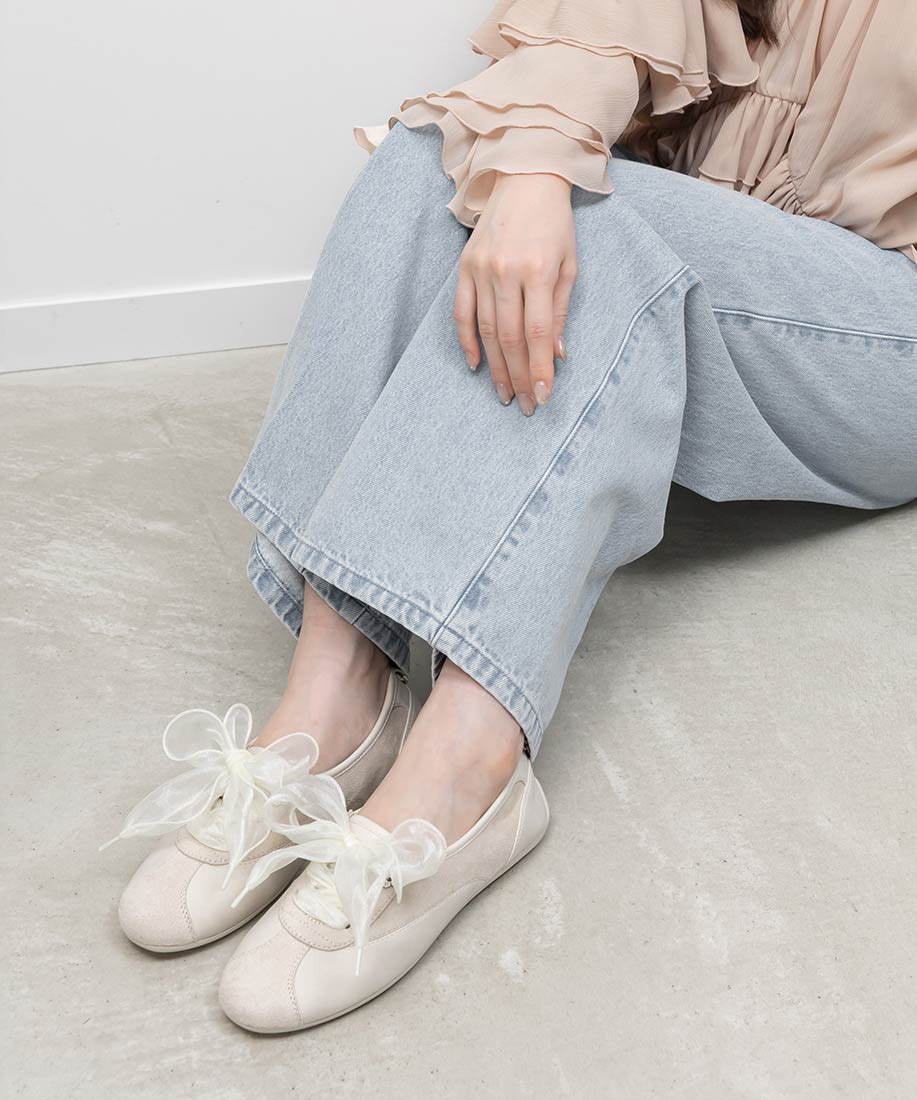 2WAY オーガンジーリボンフラットスニーカーRANDA公式サイト