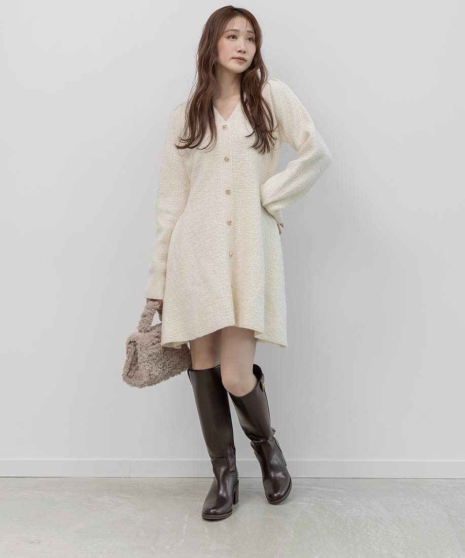 SALE】【選べる丈感】ツイードライクニットワンピースRANDA公式サイト