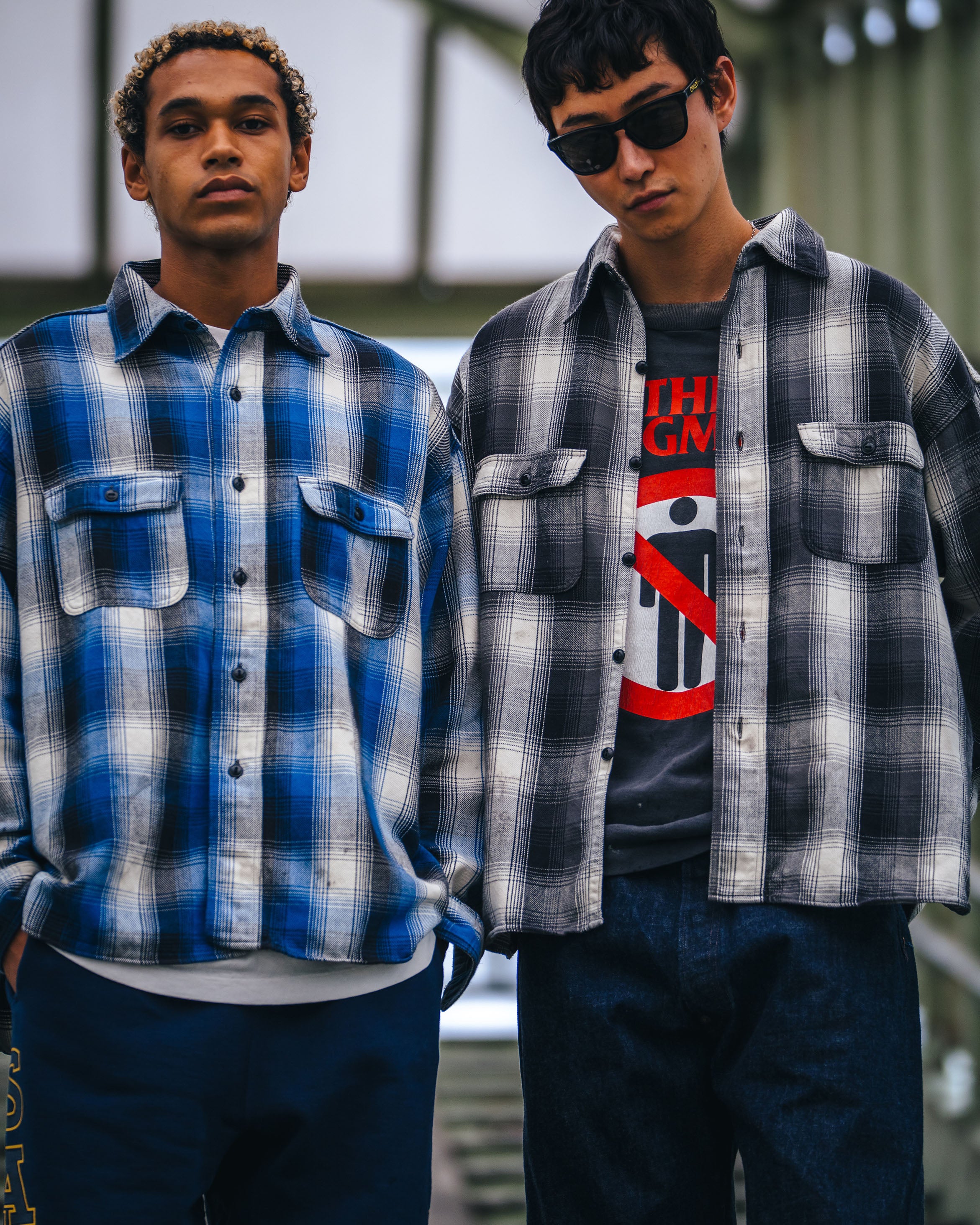 SAINT Mxxxxxx]BB_FLANNEL SHIRT/CHECK/BLUE(SM-HR1-0000-C53) – R&Co.