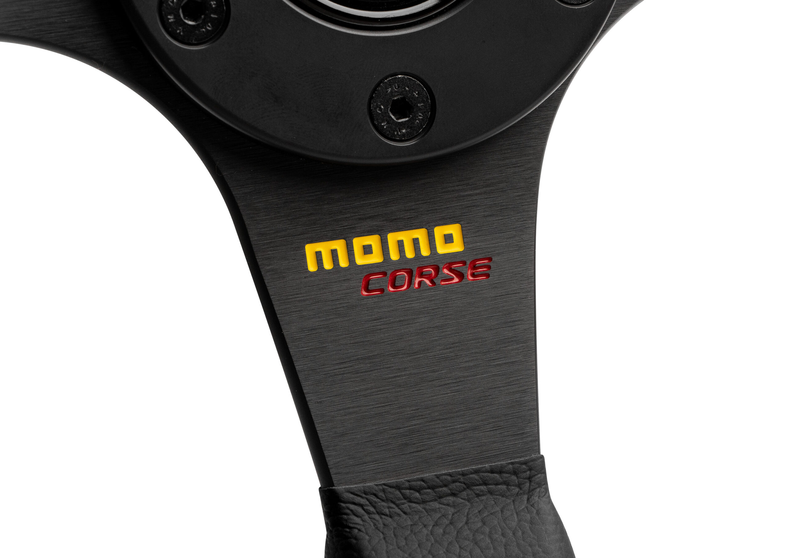 MOMO Corse 2.0 Steering Wheel 350mm - Black Leather / Black Spokes