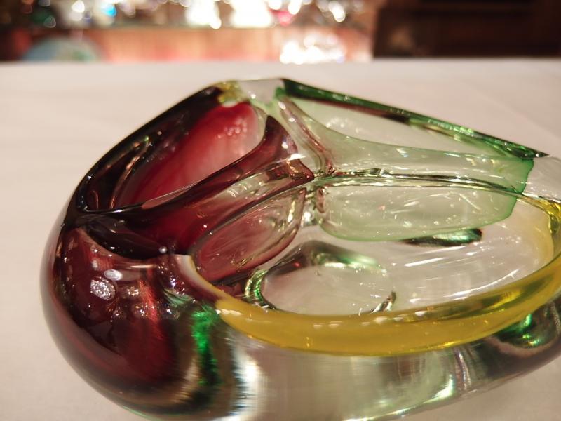 イタリアムラノガラスオブジェ ヴィンテージアートガラス灰皿 マルチ