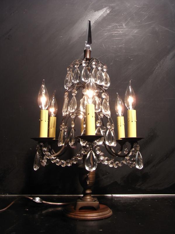 フランス製真鍮シャンデリア、置き型シャンデリア、シャンデリア