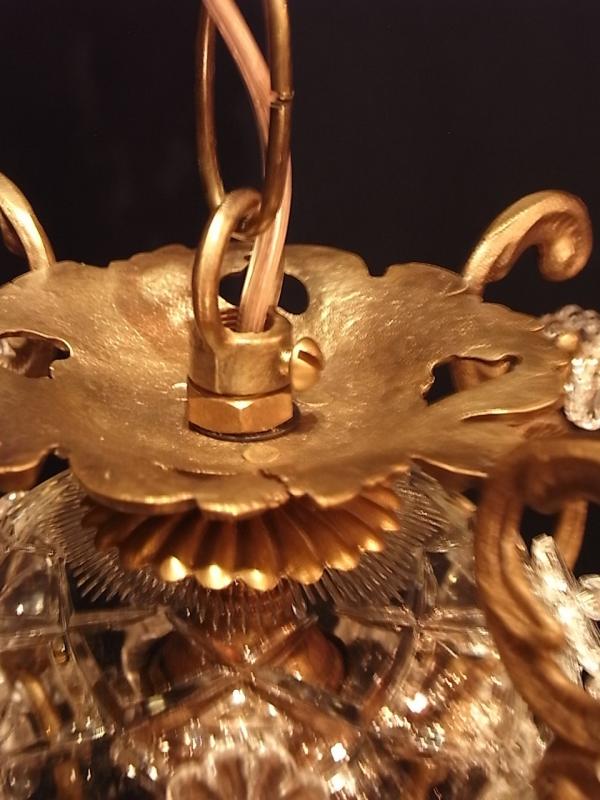 インテリア照明、玄関照明、アンティークフランスシャンデリア、真鍮