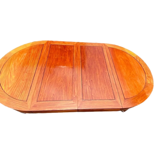 中国 唐木家具 花梨 ダイニングセット 無垢材 伸張テーブル 椅子6客