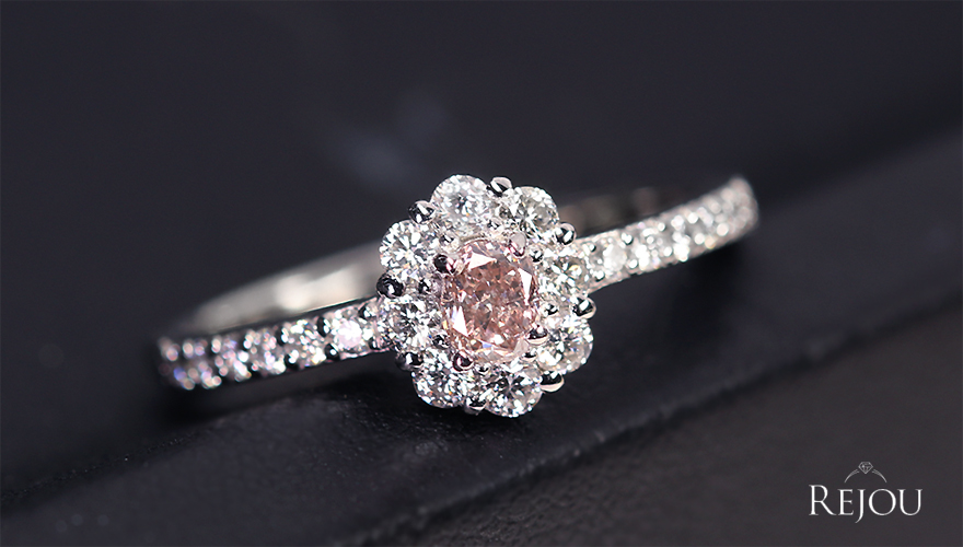 ピンクダイヤモンド 0.19ct/FP/I1 ダイヤモンドプラチナ リング(指輪