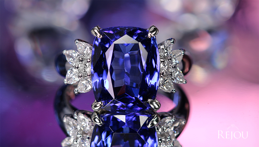 タンザナイト 7.5ct ダイヤモンド 0.6ct プラチナ リング(指輪)【品質