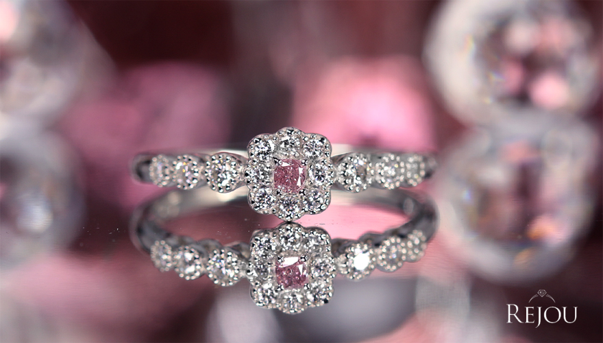 ピンクダイヤモンド 0.048ct/FIP/I1 ダイヤモンド プラチナ リング